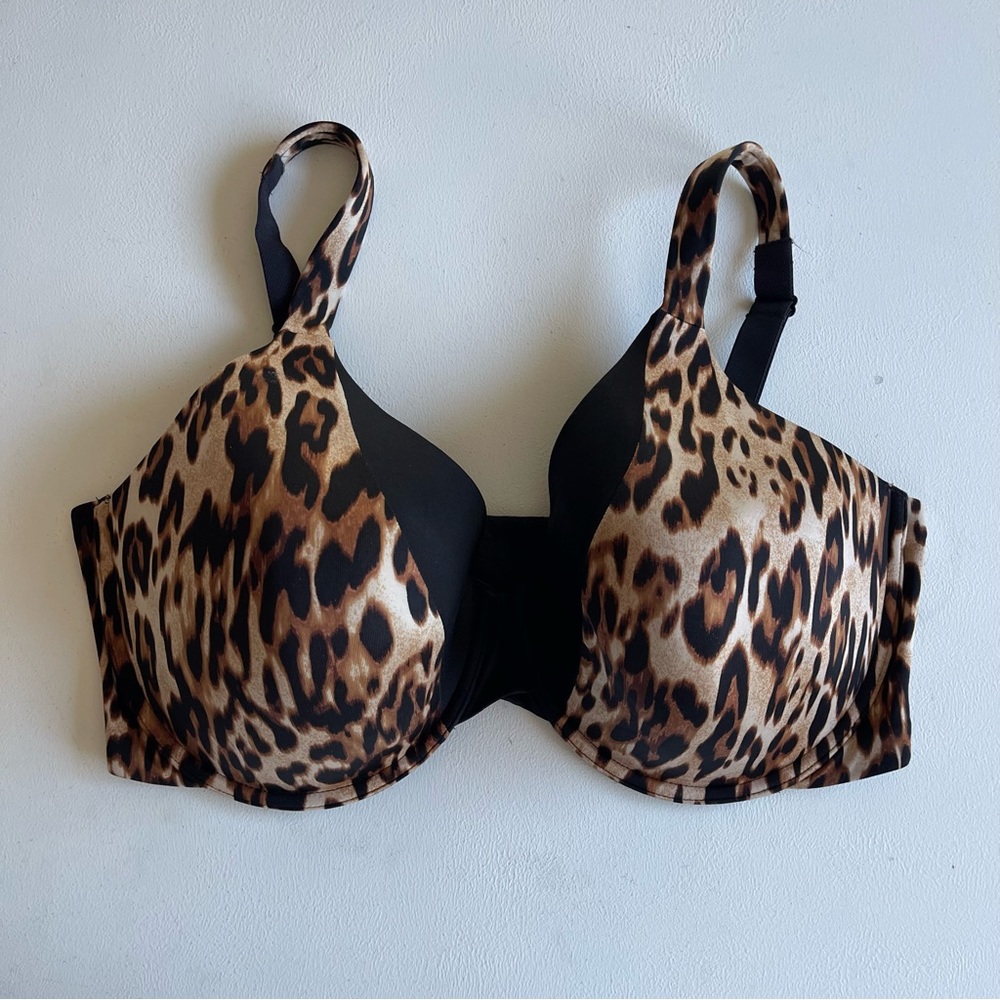 Ambrielle Everyday Full Coverage Animal Print Bra Size 42DDD